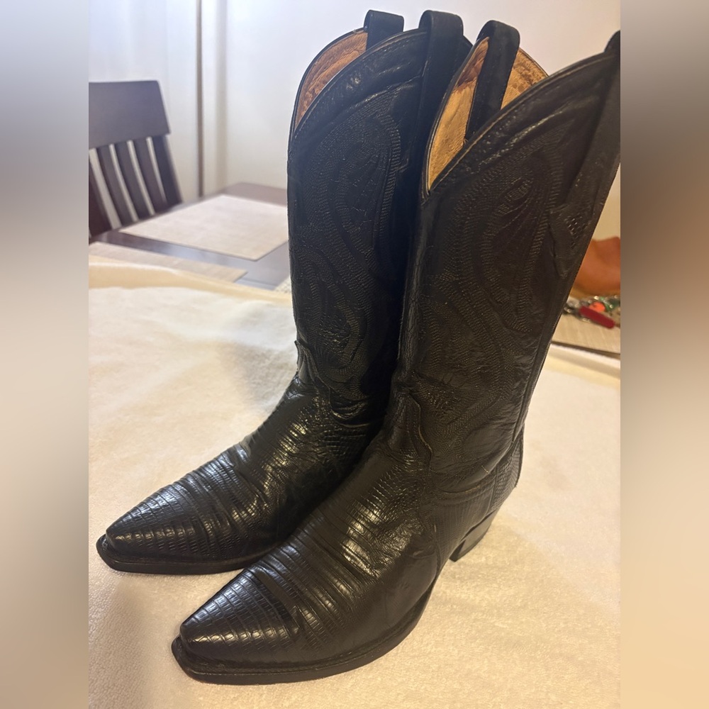 Black Leather Men's Boots